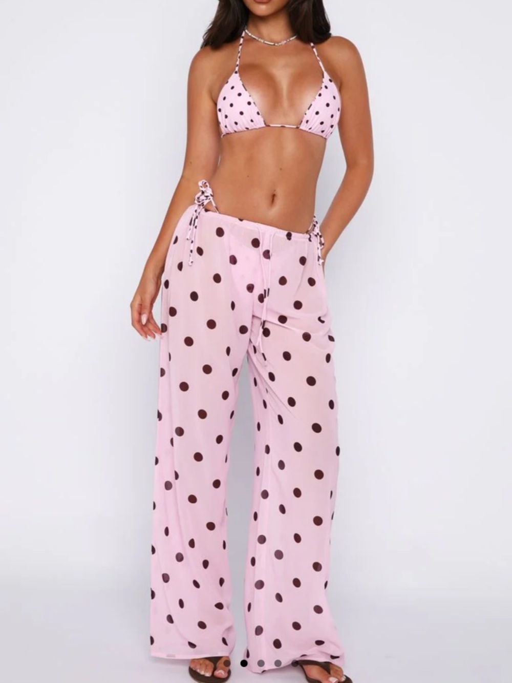 Croatian Coast Pants Pink Polka Dot